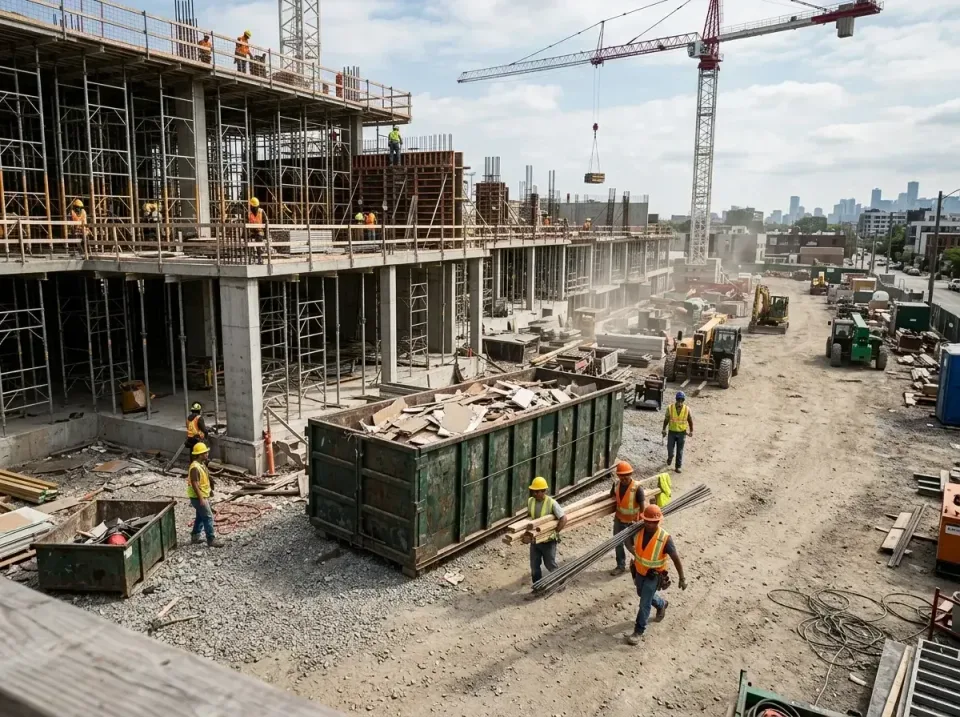 commercial-construction-site-w-002 — frequently asked questions, Low Cost Construction Dumpster Rental in Tracy, MN